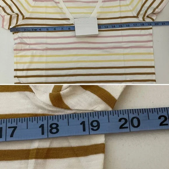 Madewell Whisper Stripe V-neck Tee - Picture 12 of 13